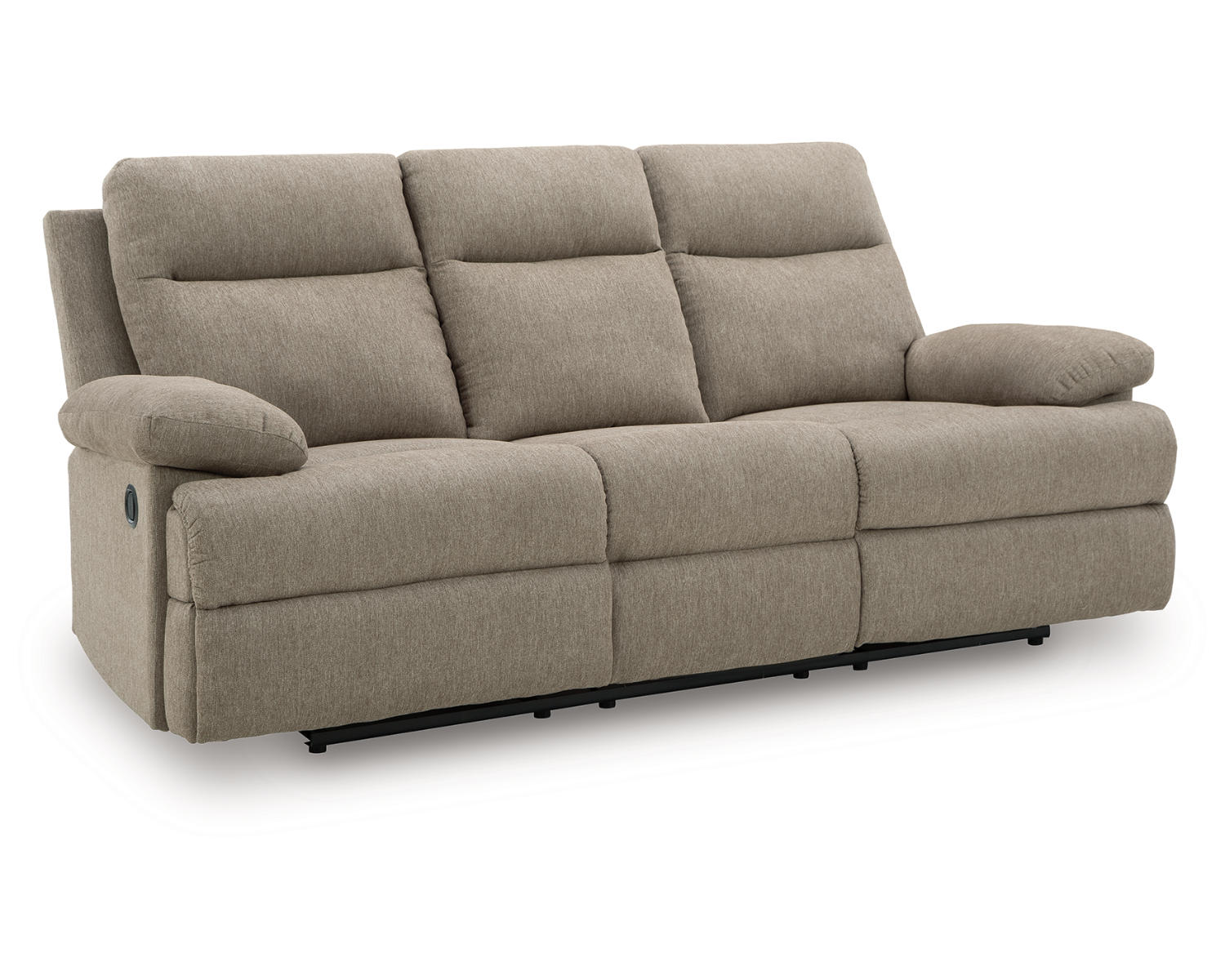 Side-Swipe Reclining Sofa with Drop Down Table