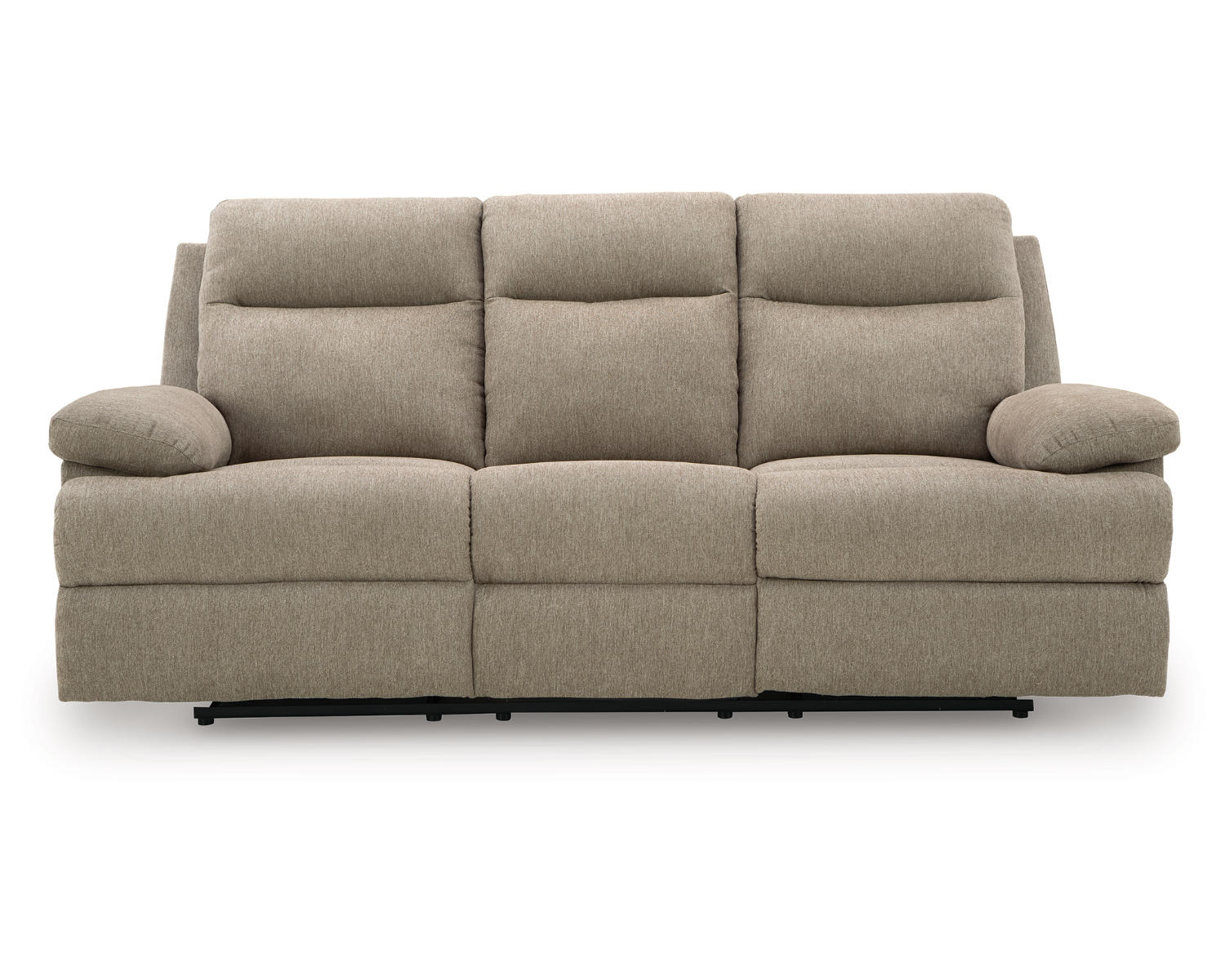 Side-Swipe Reclining Sofa with Drop Down Table