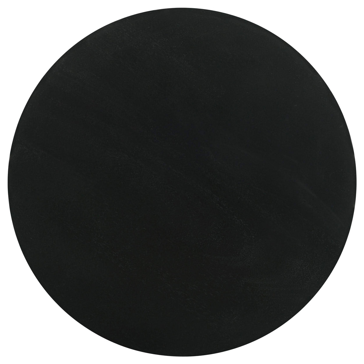 Dianella Round Pedestal Base Accent Side Table Black Stain