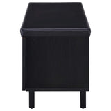Banco zapatero acolchado de dos puertas para entrada Brixton, color negro