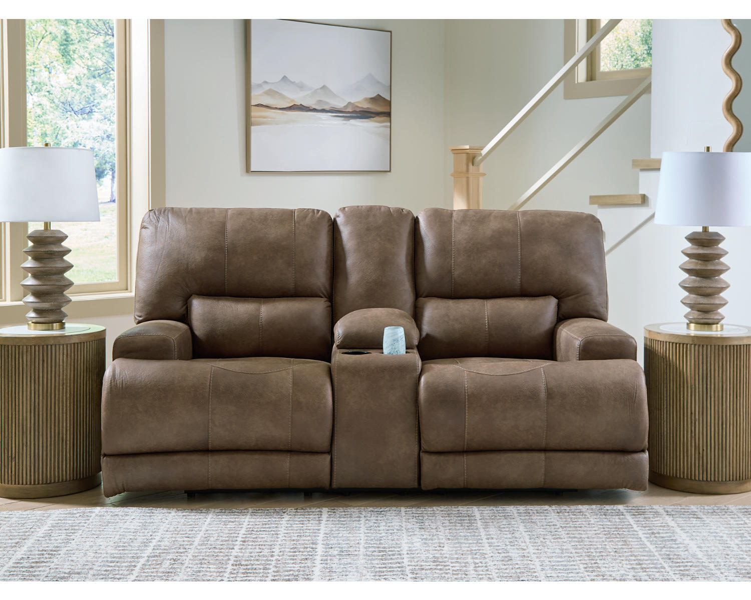 Beckley Place Power Reclining Loveseat with Console