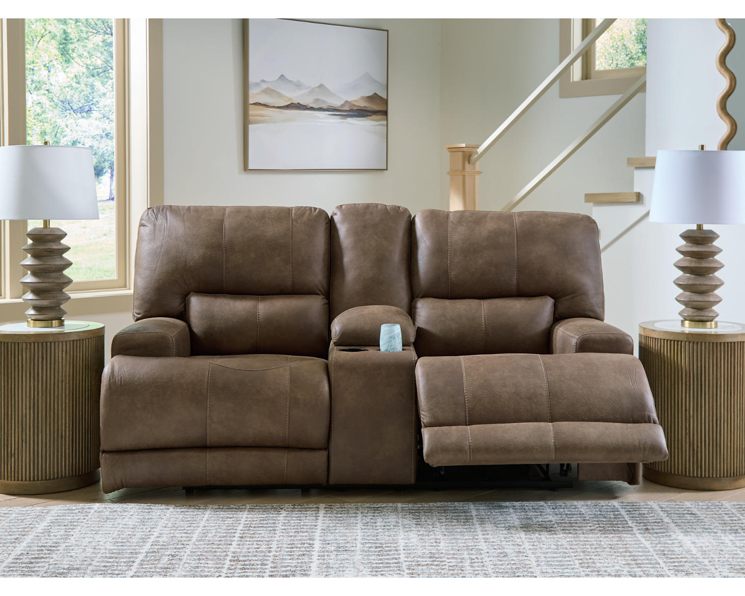 Beckley Place Power Reclining Loveseat with Console