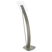 Duarto Clear Acrylic 8. 5 x 11 Inch Price Tag Display Stand Steel Frame Silver