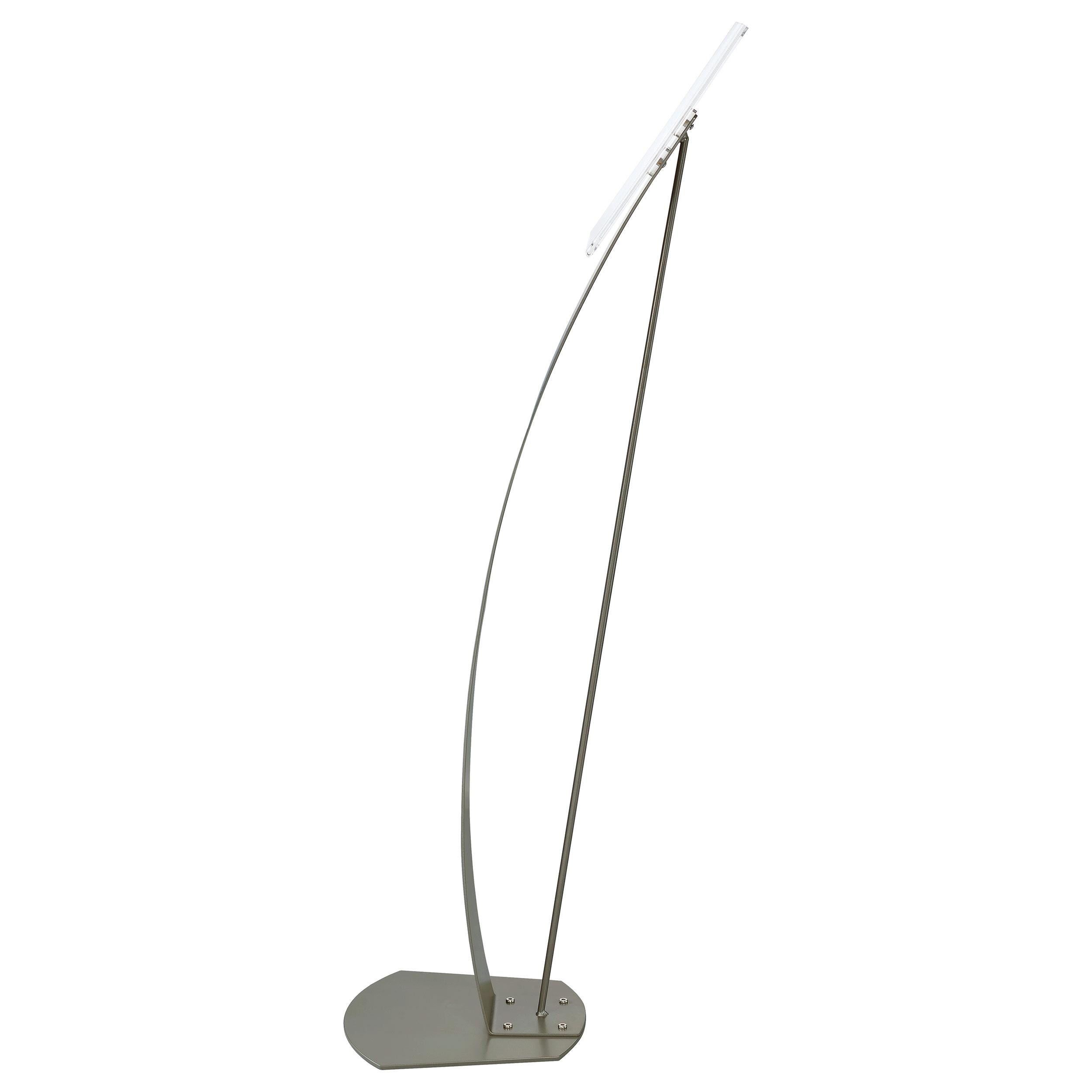 Duarto Clear Acrylic 8. 5 x 11 Inch Price Tag Display Stand Steel Frame Silver