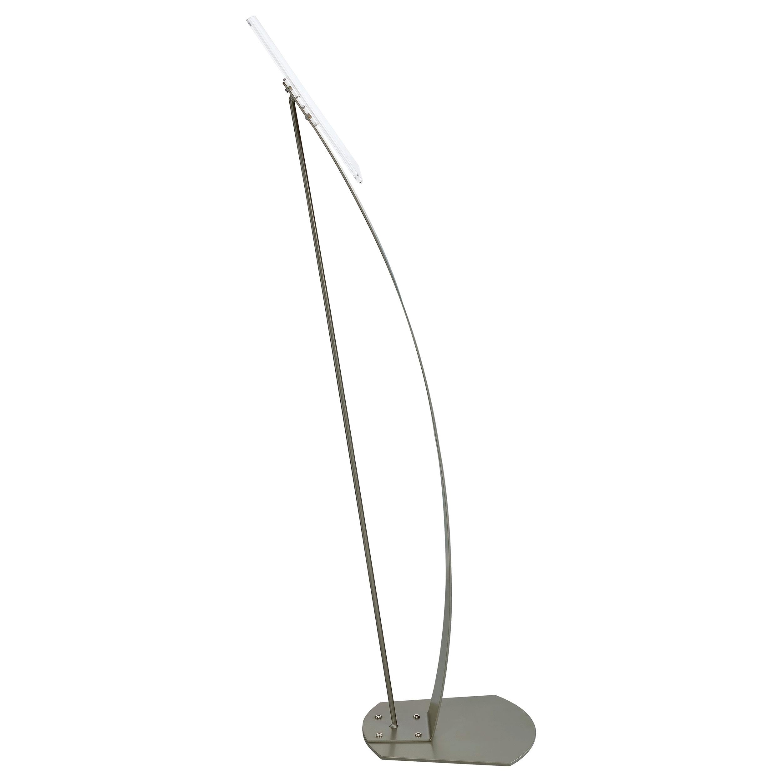 Duarto Clear Acrylic 8. 5 x 11 Inch Price Tag Display Stand Steel Frame Silver