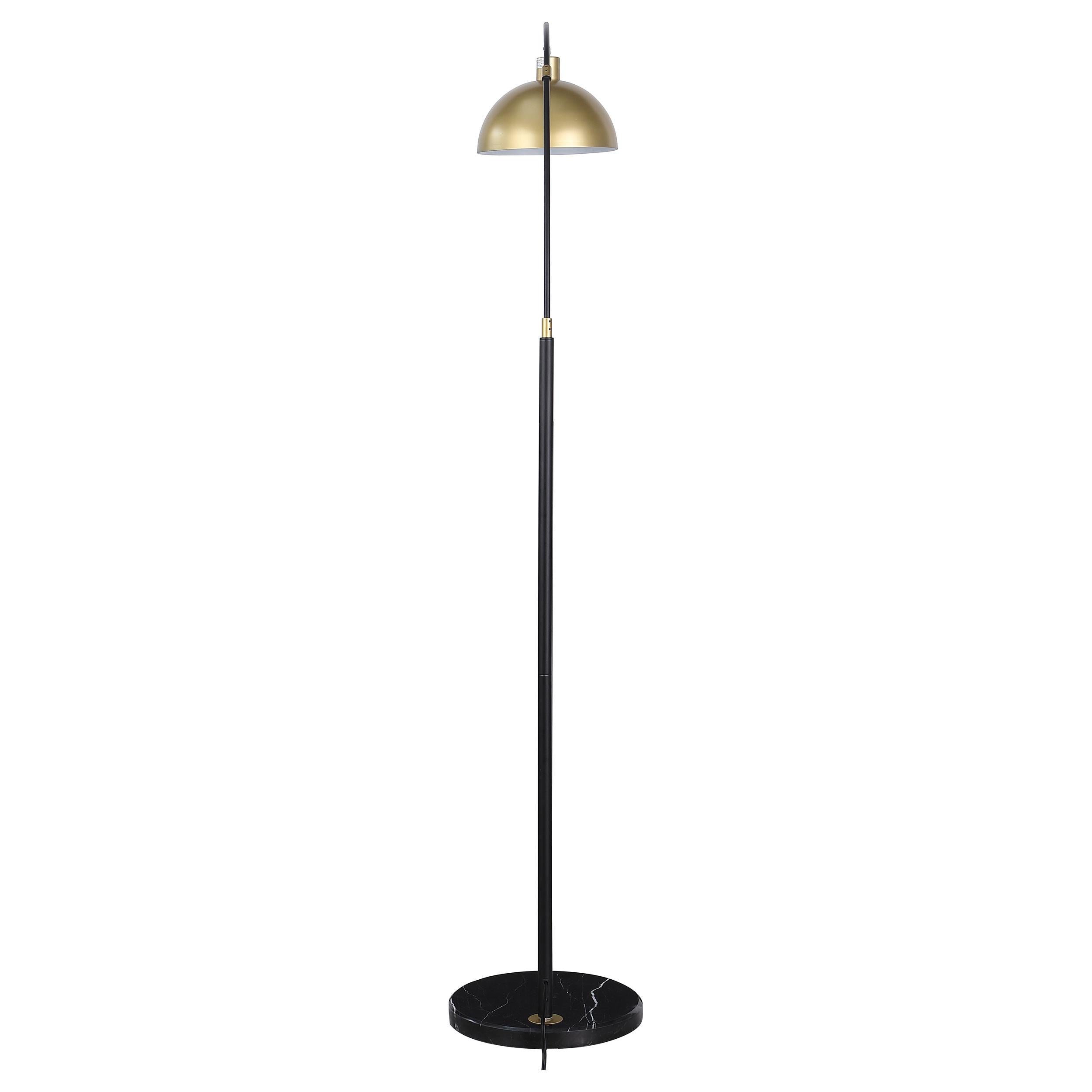 Gloria 74-inch Arched Dome Shade Metal Floor Lamp Black