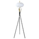 Lámpara de pie trípode Layton White Orb Shade negra