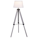 Lámpara de pie Dayton de 56 pulgadas con trípode de metal y pantalla estilo imperio, color gris