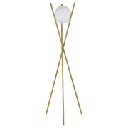 Yamileth 65-inch Spherical Bulb Metal Tripod Floor Lamp Gold