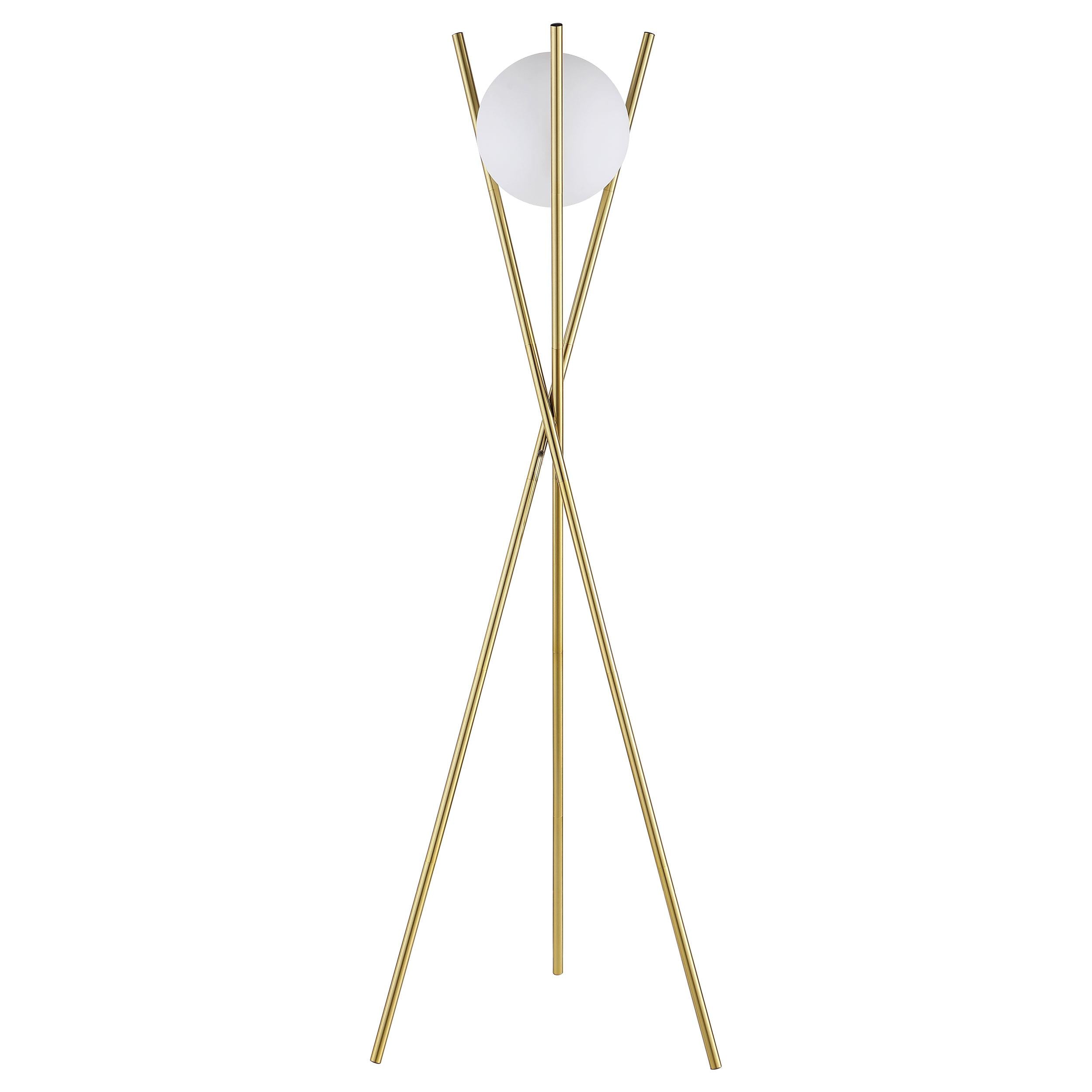 Yamileth 65-inch Spherical Bulb Metal Tripod Floor Lamp Gold