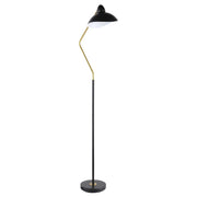 Lucien 69-inch Dome Shade Metal Task Floor Lamp Black