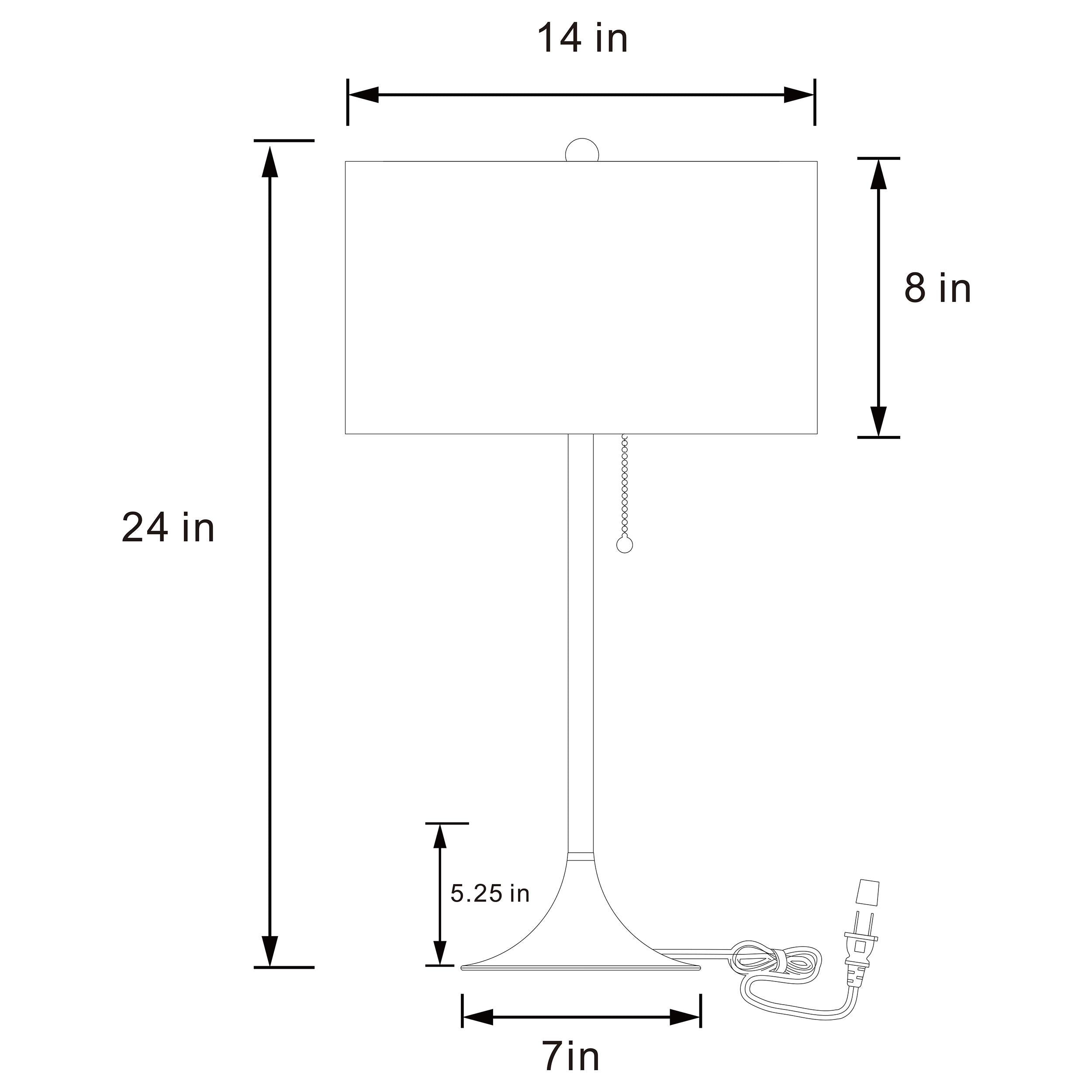 Elmira 24-inch Drum Shade Metal Table Lamp Gold