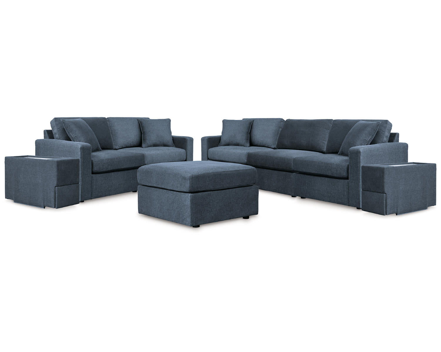 Modmax 4-Piece Sectional Sofa, 3-Piece Sectional Loveseat and Ottoman