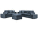 Sofá seccional de 4 piezas, loveseat seccional de 3 piezas y otomana Modmax