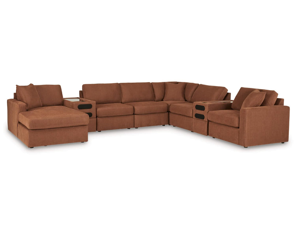 Seccional Modmax de 8 piezas con sistema de audio y chaise longue