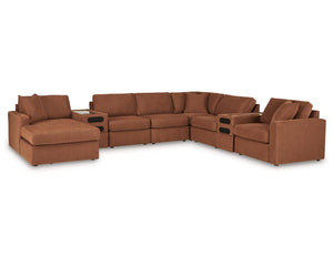 Seccional Modmax de 8 piezas con sistema de audio y chaise longue