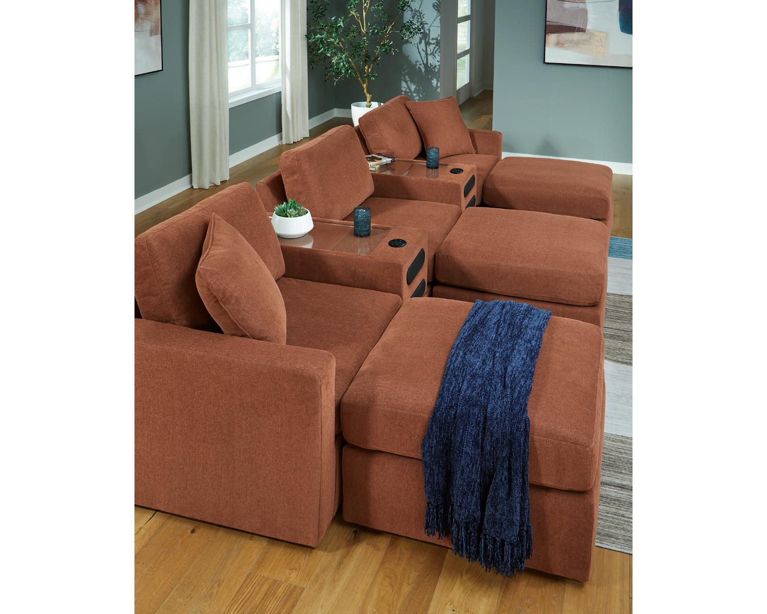 Modmax 5-Piece Sectional and 3 Ottomans