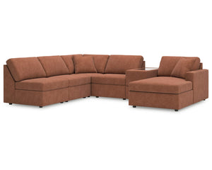 Seccional Modmax de 6 piezas con chaise longue