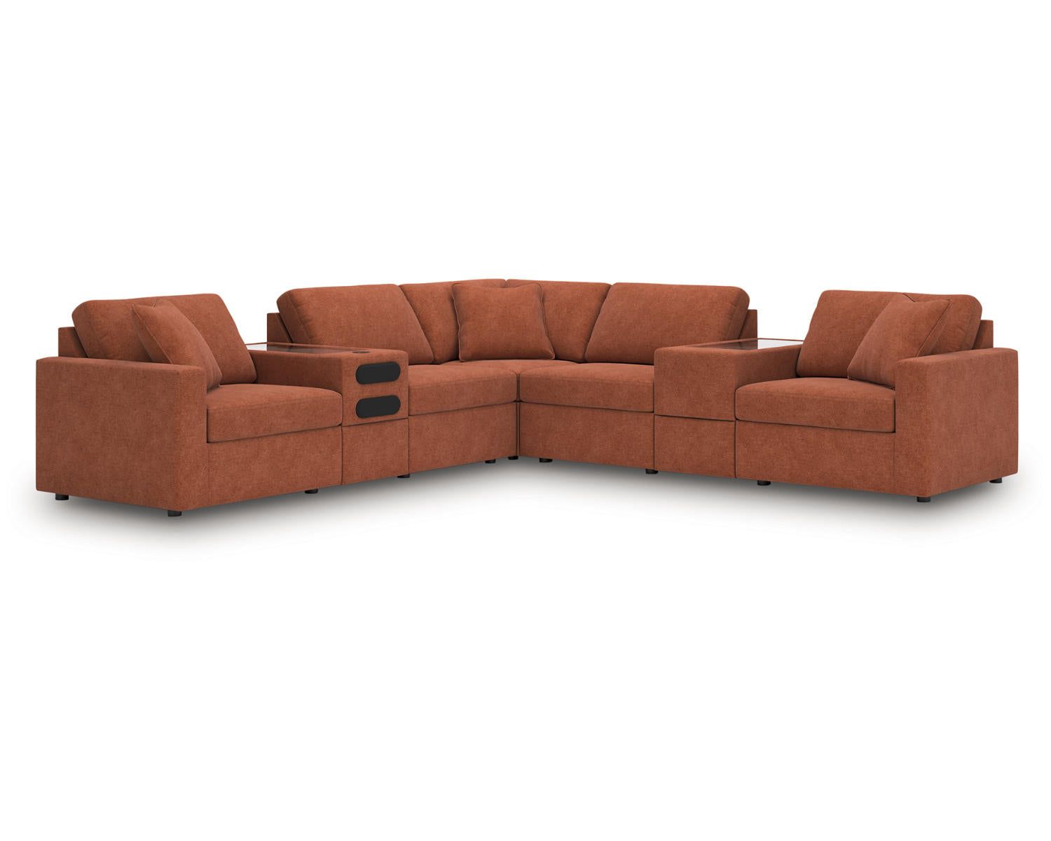 Modmax 7-Piece Balanced Sectional with Audio and Storage Consoles