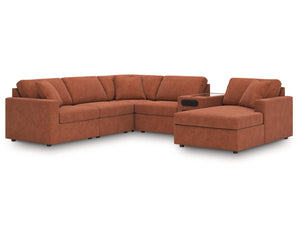 Seccional Modmax de 6 piezas con sistema de audio y chaise longue