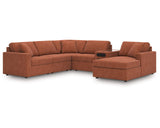 Seccional Modmax de 6 piezas con sistema de audio y chaise longue