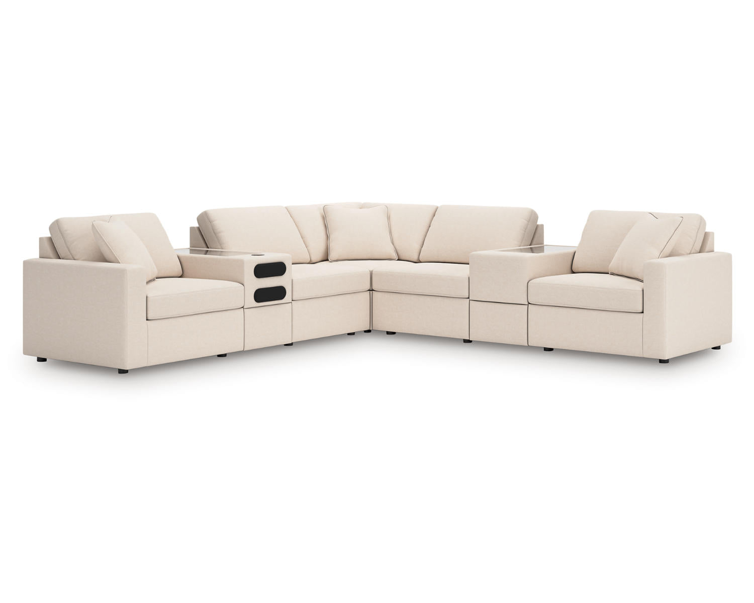 Modmax 7-Piece Balanced Sectional with Audio and Storage Consoles