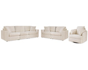 Modmax 3-Piece Sectional Sofa, 2-Piece Sectional Loveseat and Swivel Glider Recliner