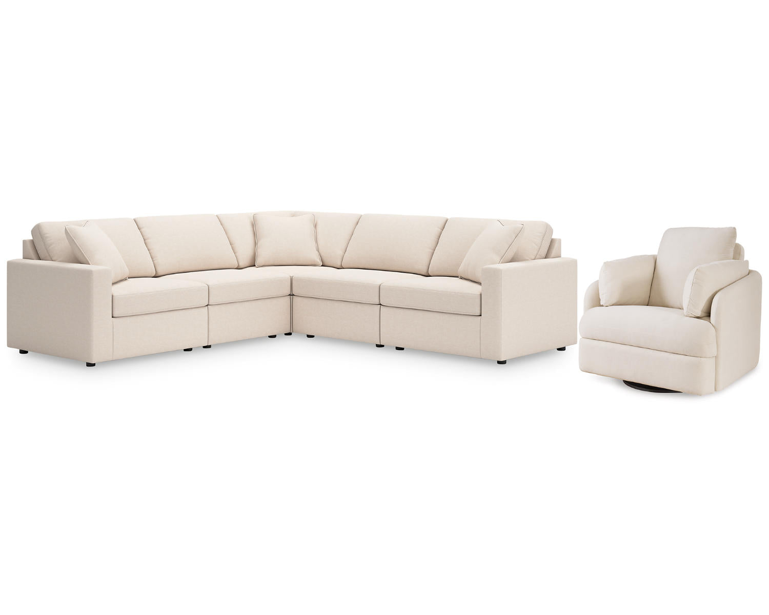 Modmax 5-Piece Sectional and Swivel Glider Recliner