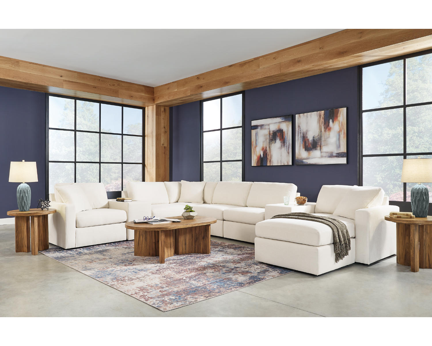 Modmax 6-Piece Sectional and 2 Ottomans