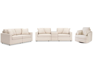 Modmax 3-Piece Sectional Sofa, 2-Piece Sectional Loveseat and Swivel Glider Recliner