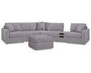 Modmax 6-Piece Sectional and Oversized Accent Ottoman