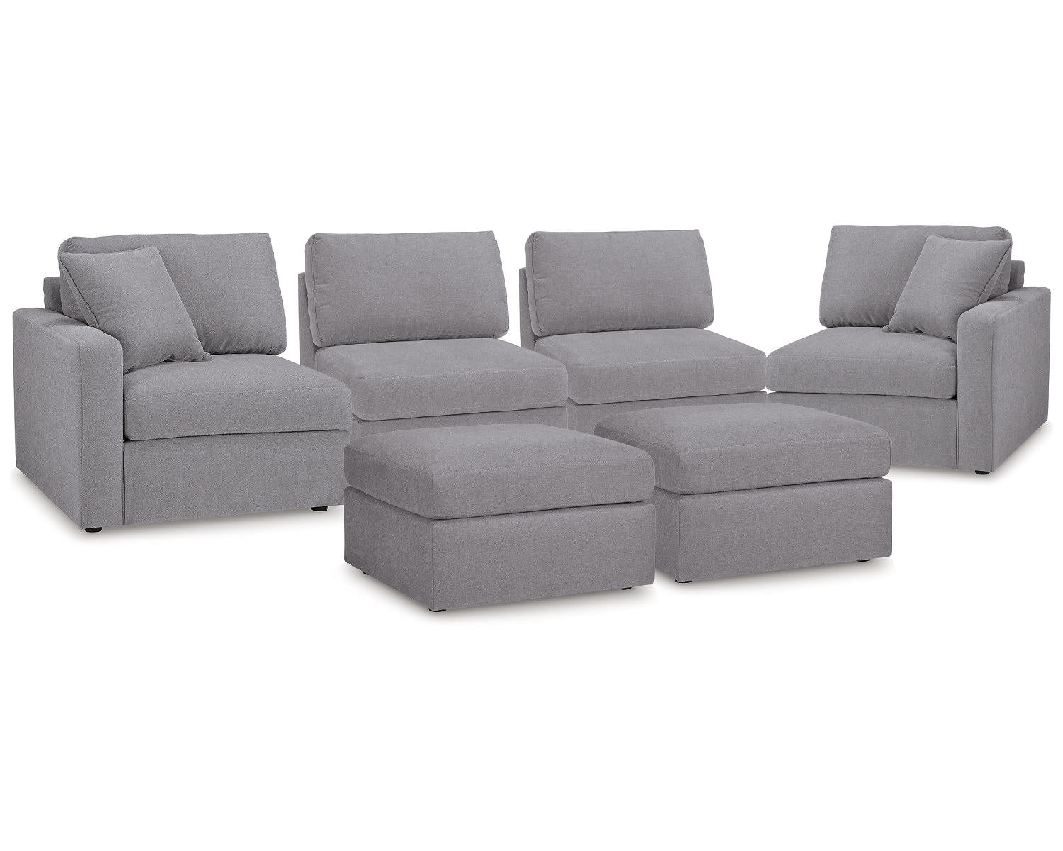 Modmax 4-Piece Sectional and 2 Ottomans