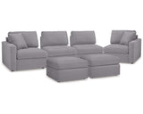 Modmax 4-Piece Sectional and 2 Ottomans