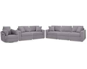 Modmax 3-Piece Sectional Sofa, 2-Piece Sectional Loveseat and Swivel Glider Recliner