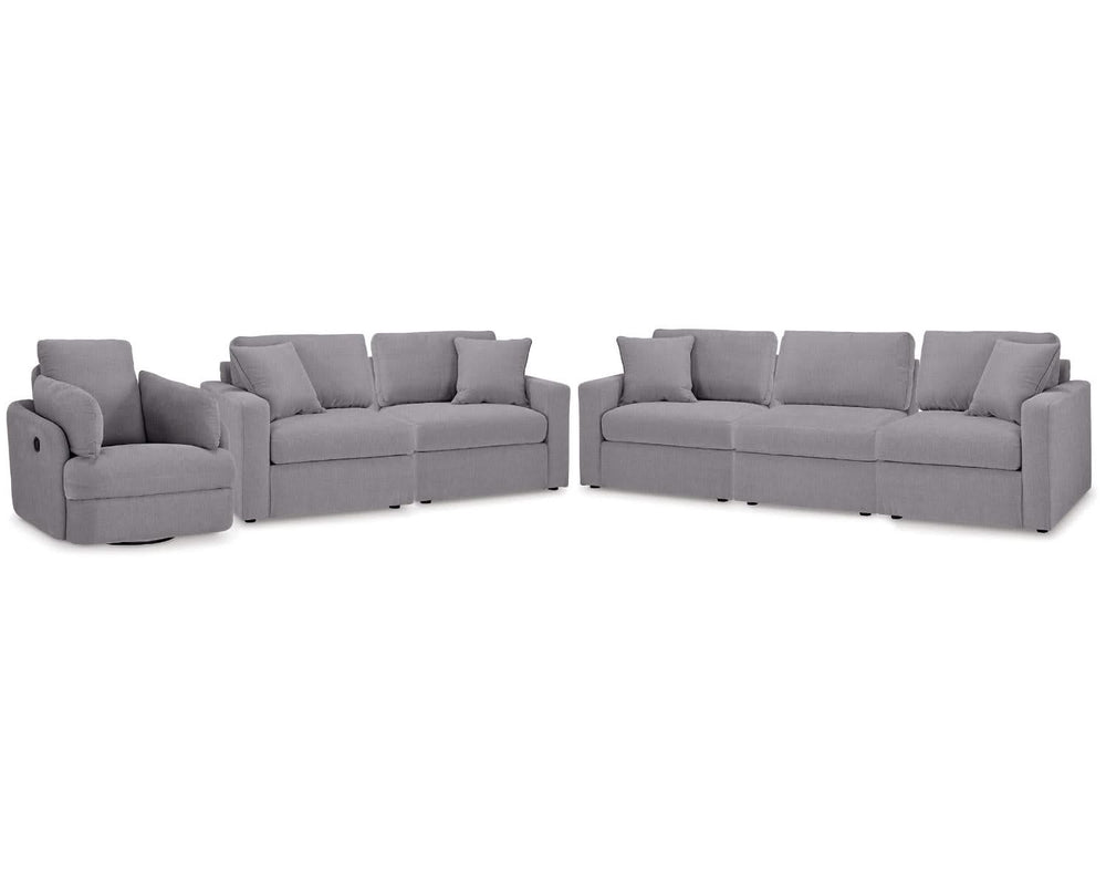 Modmax 3-Piece Sectional Sofa, 2-Piece Sectional Loveseat and Swivel Glider Recliner