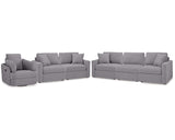 Modmax 3-Piece Sectional Sofa, 2-Piece Sectional Loveseat and Swivel Glider Recliner
