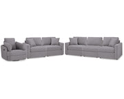 Modmax 3-Piece Sectional Sofa, 2-Piece Sectional Loveseat and Swivel Glider Recliner