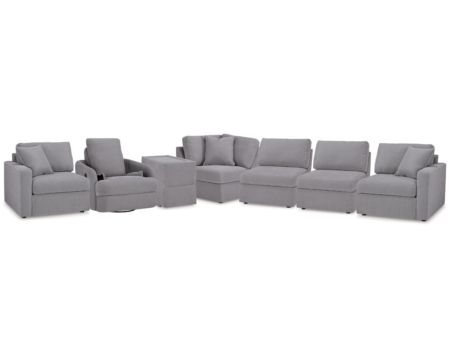Modmax 6-Piece Sectional and Swivel Glider Recliner
