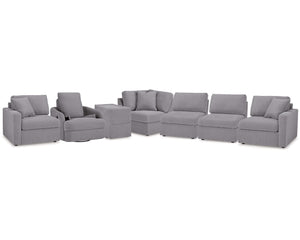 Sillón reclinable giratorio y seccional Modmax de 6 piezas
