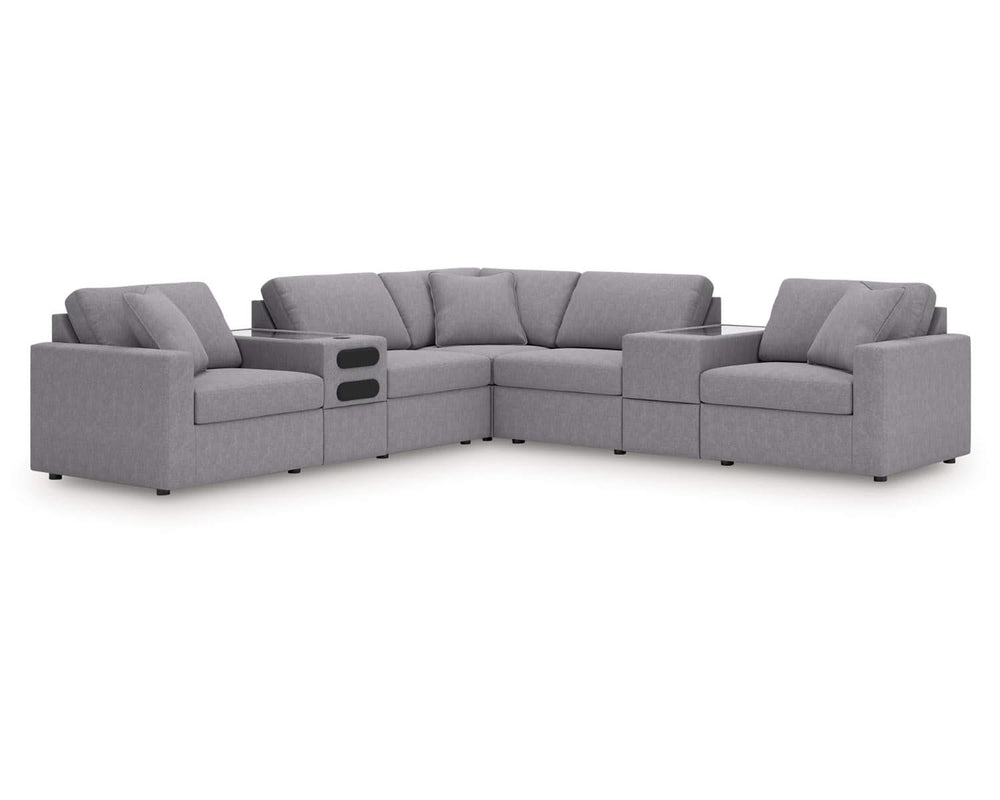 Modmax 7-Piece Balanced Sectional with Audio and Storage Consoles