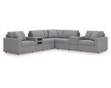 Modmax 7-Piece Balanced Sectional with Audio and Storage Consoles