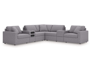 Modmax 7-Piece Balanced Sectional with Audio and Storage Consoles