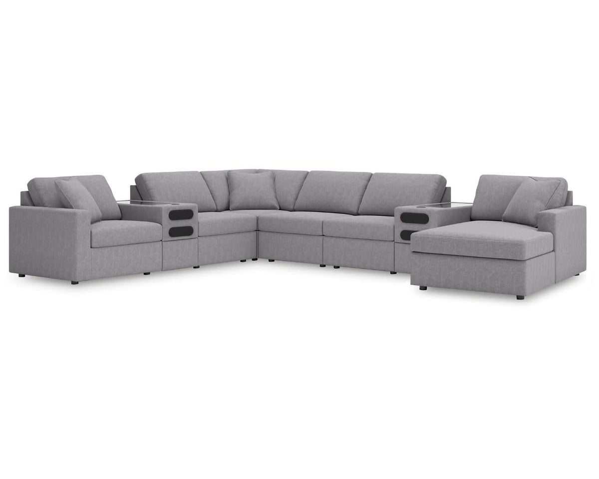 Seccional Modmax de 8 piezas con sistema de audio y chaise longue