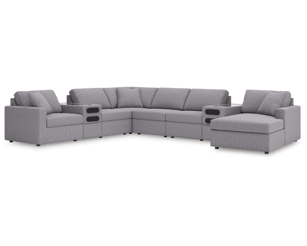 Seccional Modmax de 8 piezas con sistema de audio y chaise longue