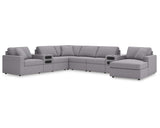 Seccional Modmax de 8 piezas con sistema de audio y chaise longue