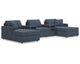 Chaise doble Modmax de 5 piezas con consolas de audio