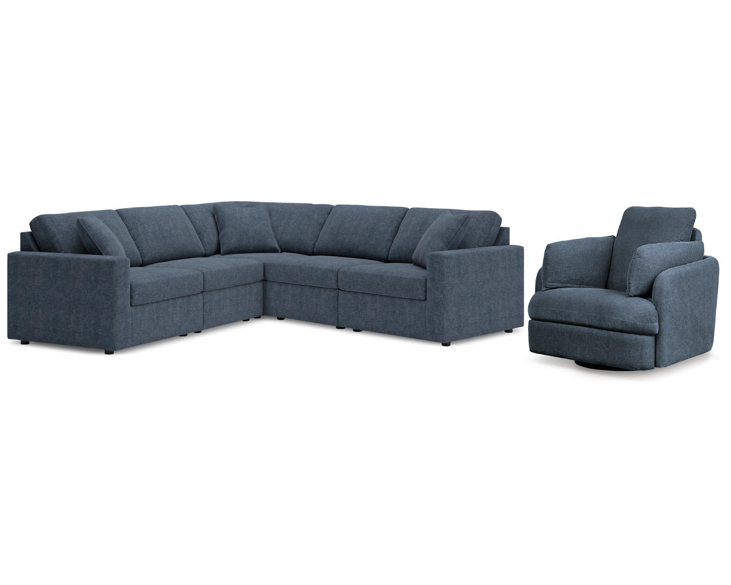 Modmax 5-Piece Sectional and Swivel Glider Recliner