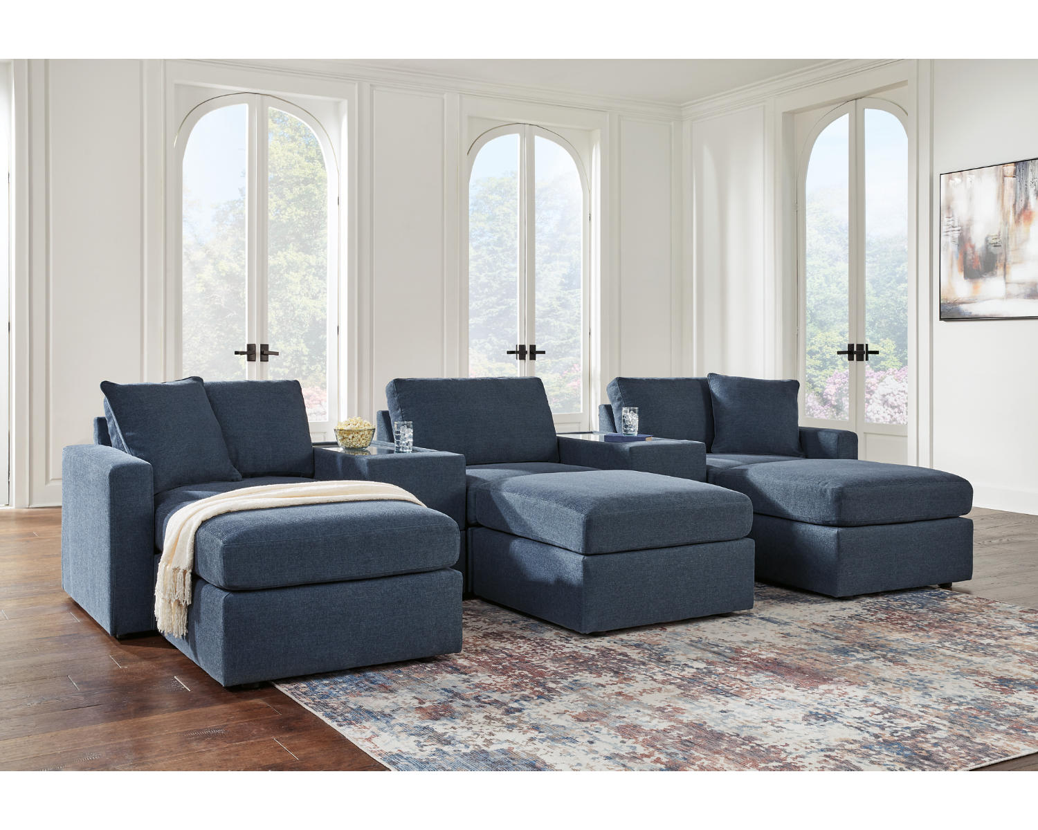 Modmax 5-Piece Sectional and 3 Ottomans