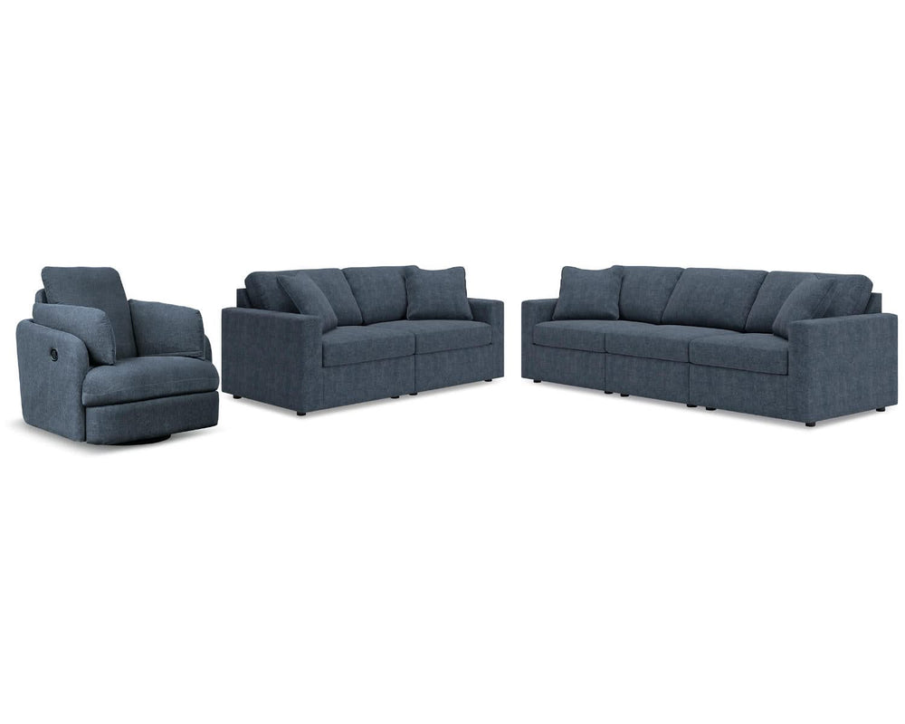 Modmax 3-Piece Sectional Sofa, 2-Piece Sectional Loveseat and Swivel Glider Recliner
