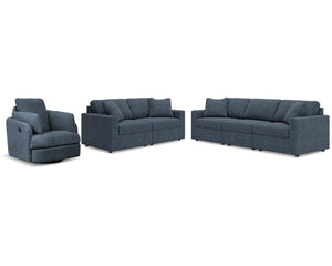 Modmax 3-Piece Sectional Sofa, 2-Piece Sectional Loveseat and Swivel Glider Recliner